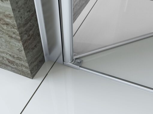 Douchedeuren hoogte 180 cm - Detail vloerprofiel